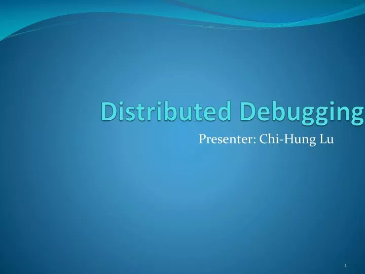 distributed debugging