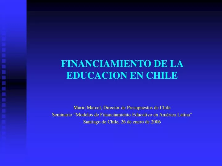 financiamiento de la educacion en chile