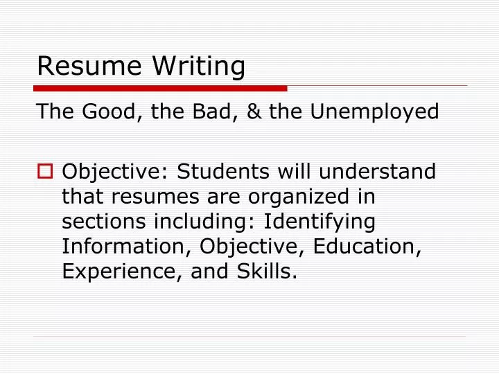 resume writing