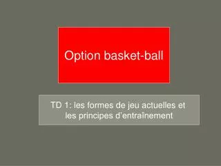 Option basket-ball
