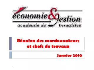 Réunion des coordonnateurs et chefs de travaux