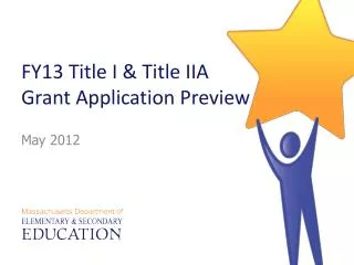 FY13 Title I &amp; Title IIA Grant Application Preview