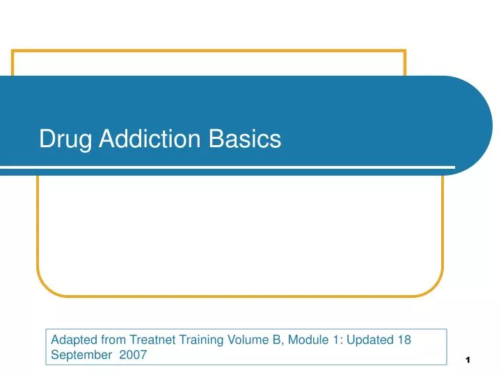 drug addiction basics