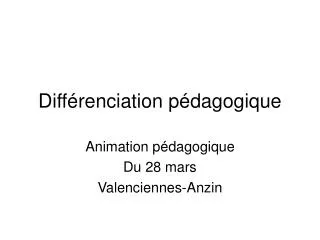 diff renciation p dagogique