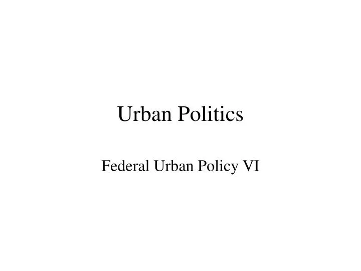 urban politics