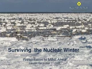 Surviving the Nuclear Winter Presentation to MINE Africa London December 1 st 2008
