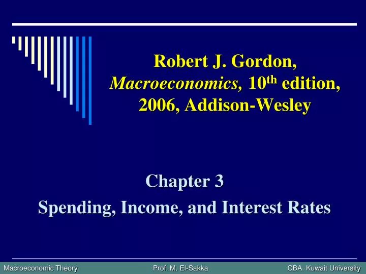 robert j gordon macroeconomics 10 th edition 2006 addison wesley