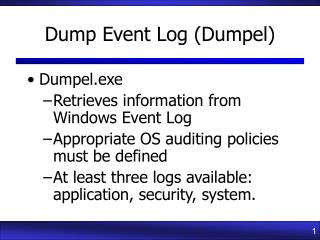 Dump Event Log (Dumpel)