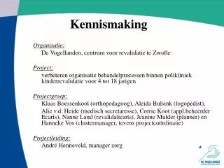 kennismaking