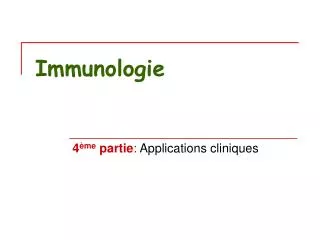 immunologie