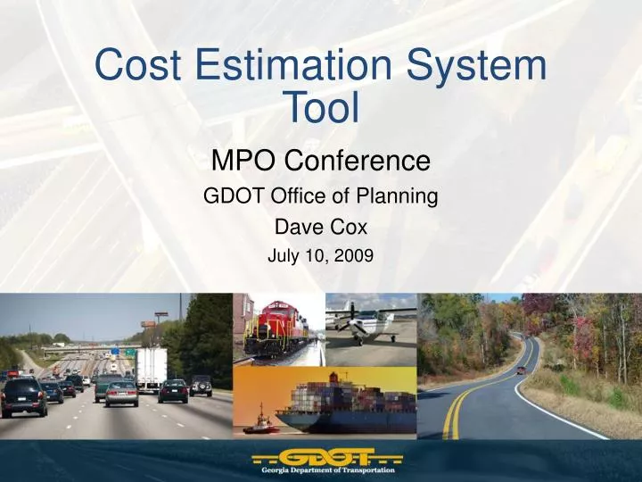 cost estimation system tool