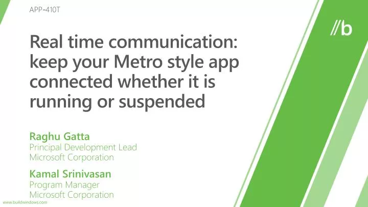 real time communication keep your metro style app connected whether it is running or suspended
