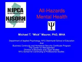 All-Hazards Mental Health