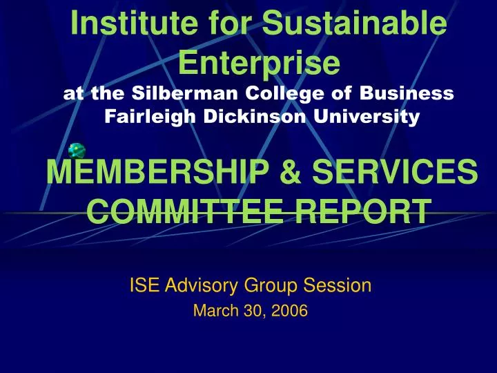 ise advisory group session march 30 2006