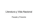 Literatura y Vida Nacional