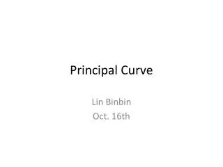 Principal Curve