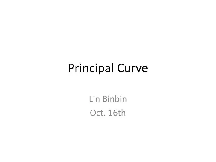 principal curve