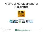 Financial Management for Nonprofits - slide 1