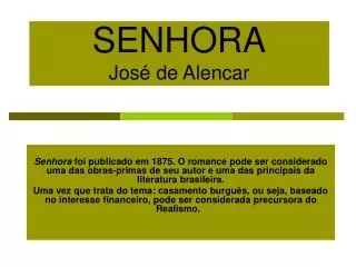 SENHORA José de Alencar
