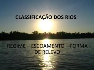 classifica o dos rios