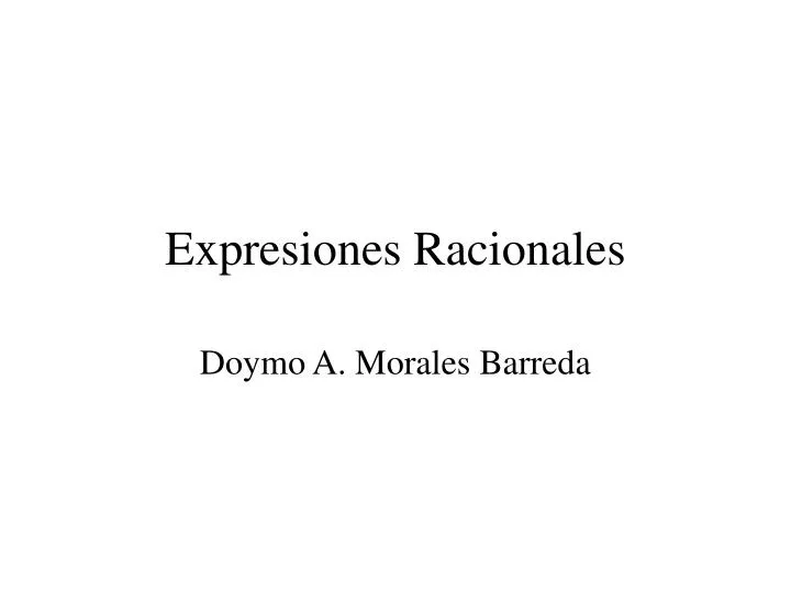 expresiones racionales