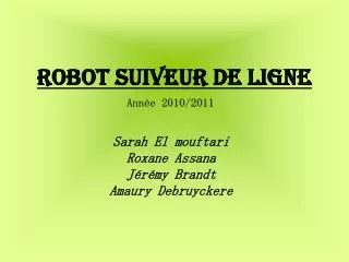 robot suiveur de ligne