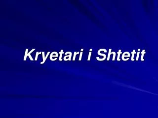 kryetari i shtetit