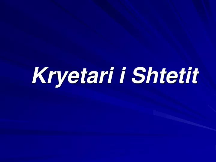 kryetari i shtetit