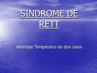 sindrome de rett