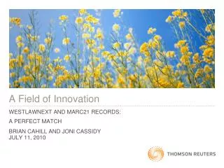 A Field of Innovation