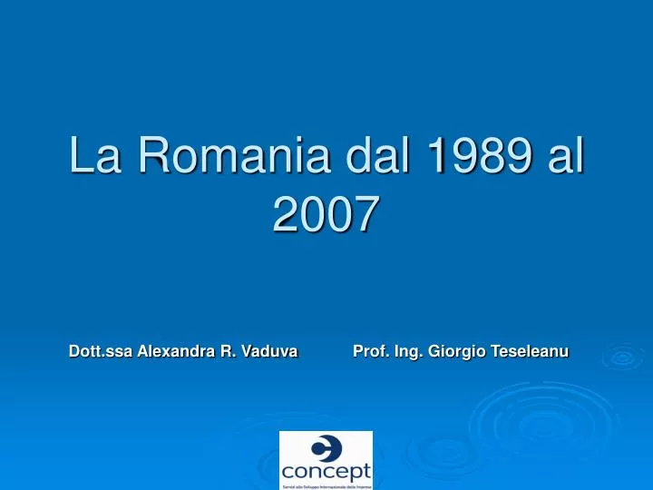 la romania dal 1989 al 2007