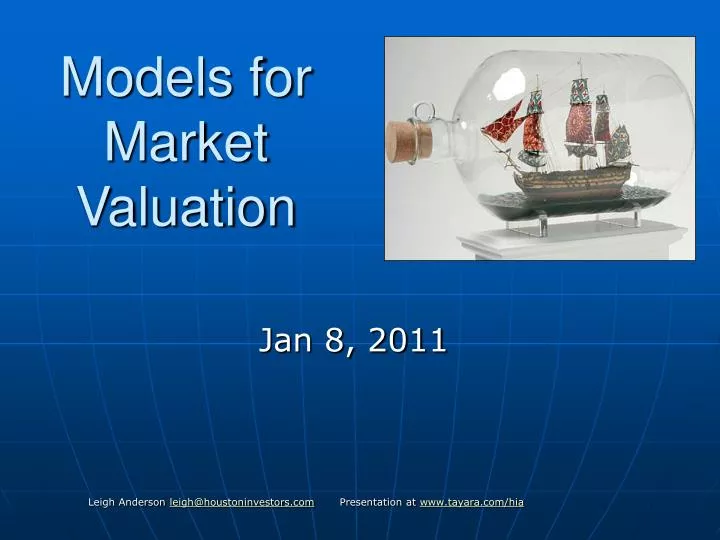 models for market valuation