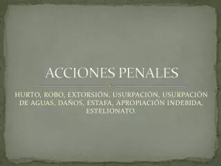 acciones penales