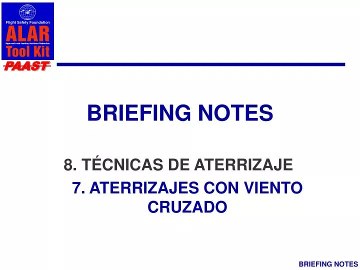 briefing notes