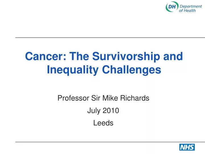 cancer the survivorship and inequality challenges