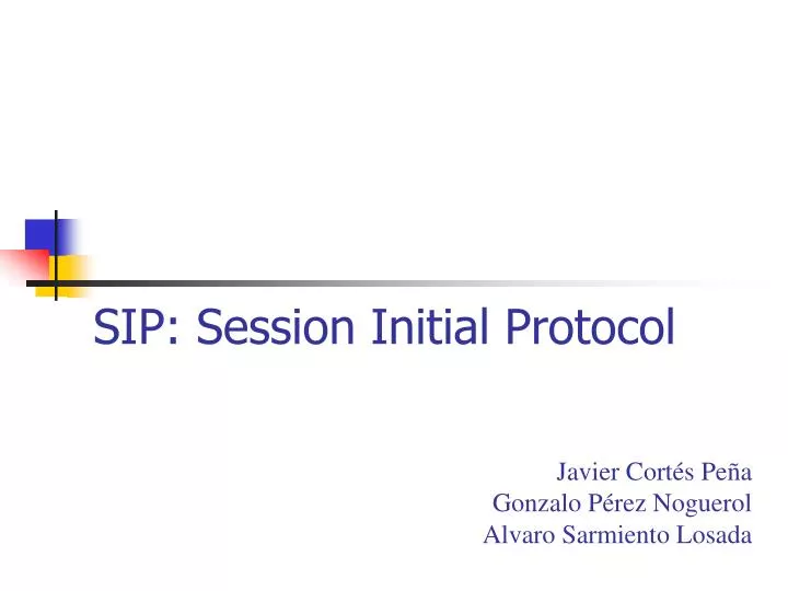 sip session initial protocol
