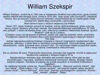 william szekspir