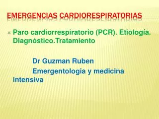 Emergencias cardiorespiratorias