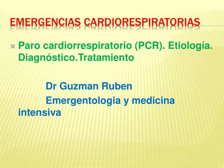 emergencias cardiorespiratorias