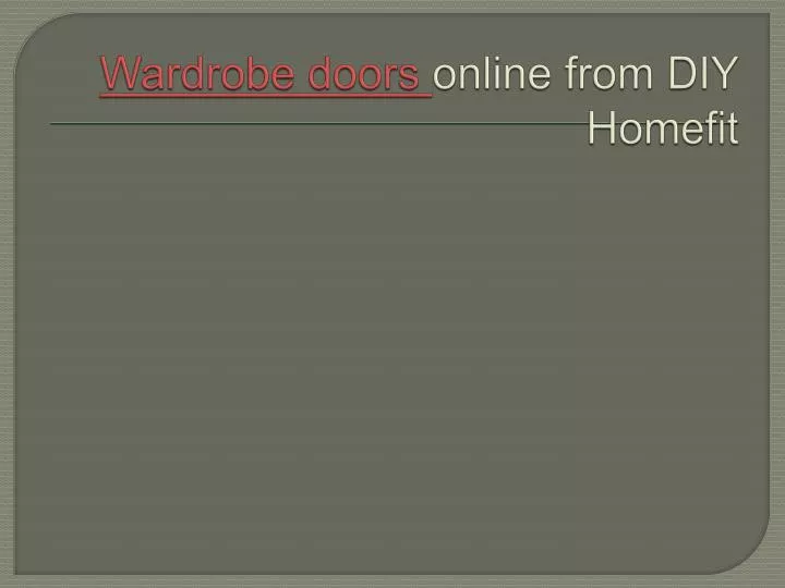 wardrobe doors online from diy homefit