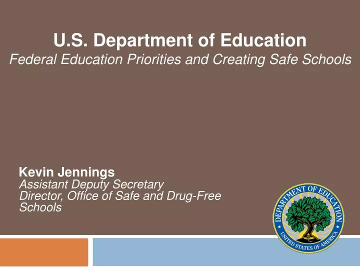 kevin jennings assistant deputy secretary director office of safe and drug free schools