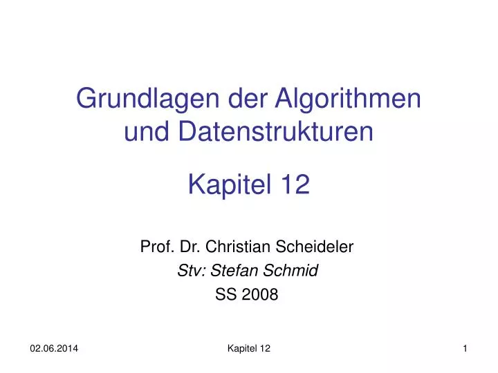 grundlagen der algorithmen und datenstrukturen kapitel 12