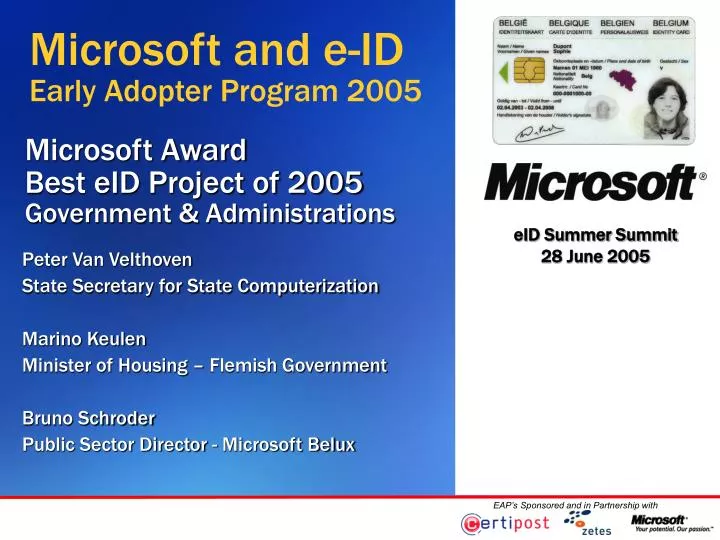 microsoft award best eid project of 2005 government administrations