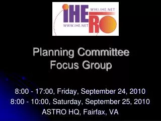 Planning Committee Focus Group