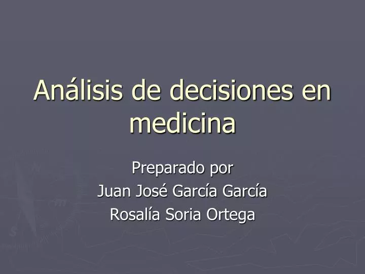 an lisis de decisiones en medicina