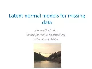 Latent normal models for missing data