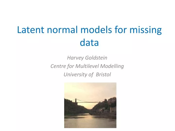 latent normal models for missing data