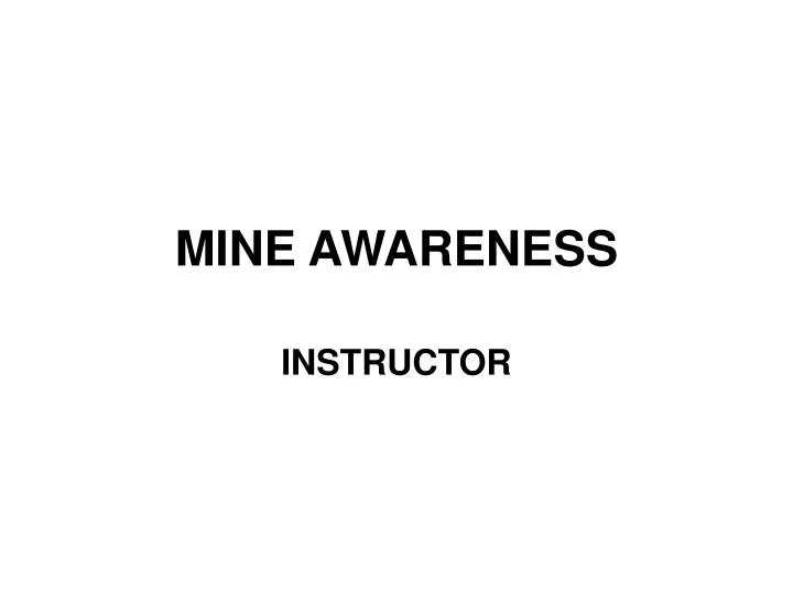 mine awareness