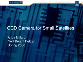 CCD Camera for Small Satellites