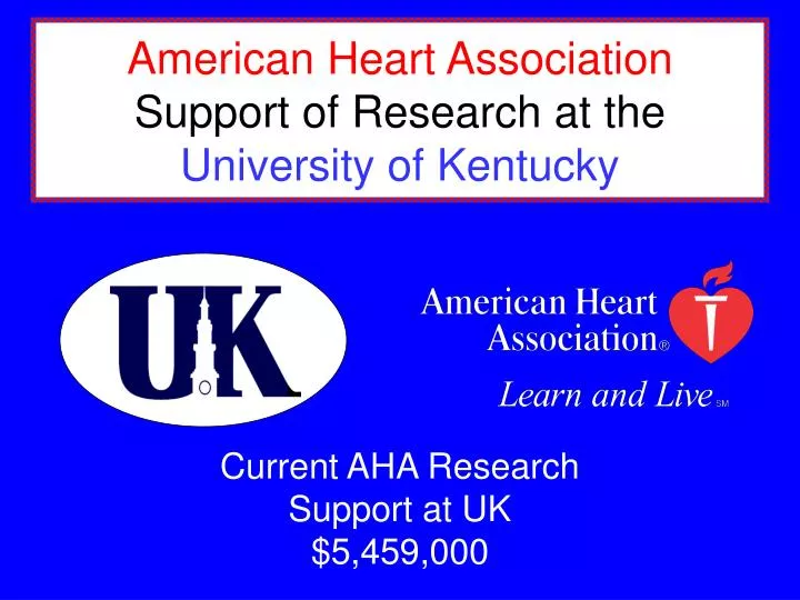 american heart association support of research at the university of kentucky